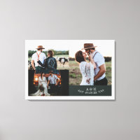 Collage de photos de mariage rustique moderne avec