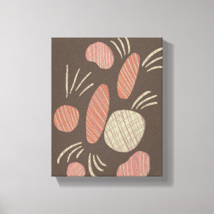 Toile Collage de rochers en pierre organique Boho
