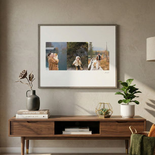 Toile Collage de trois photos minimaliste pour galerie m