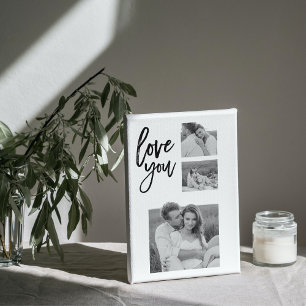 Toile Collage moderne Couple Photo & Love You Beauté Cad