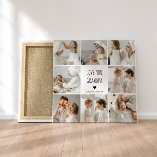 Toile Collage moderne Photo Love You Grand-père Meilleur