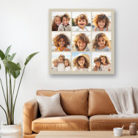 Collage photo avec 9 photos carrés - Taupe