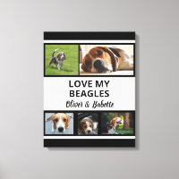 Collage photo de chiot et chien personnalisé pour 