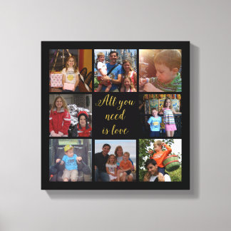 Toile Collage photo de famille personnalisé "Tout ce don