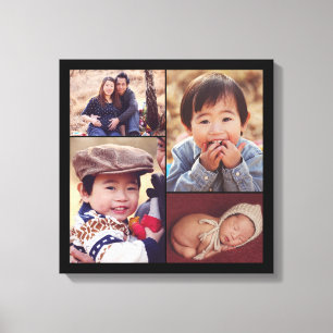 Toile Collage photo de famille personnalisée moderne