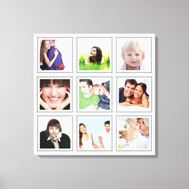 Toile Collage photo Instagram personnalisé (Recto)