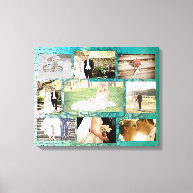 Toile Collage photo Mariage personnalisé Art mur (Recto)