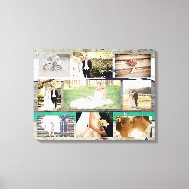 Toile Collage photo Mariage personnalisé Art mur (Recto)