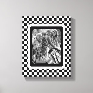 Toile Collage photo noir et blanc Vintage