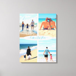 Toile Collage photo personnalisé Amour de famille Texte 
