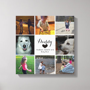 Toile Collage photo pour papa, grand-père, cadeau de Fêt