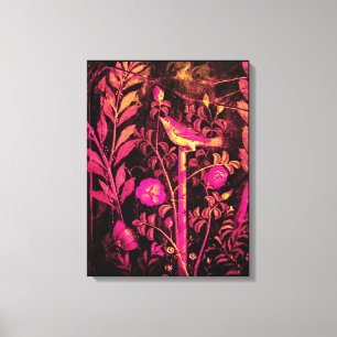 Toile COLLECTION POMPEII NIGHTINGALE AVEC ROSES Rose