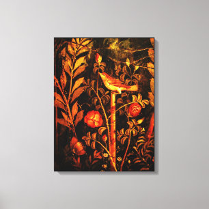 Toile COLLECTION POMPEII ROSSIER DE NUIT AVEC ROSES , Ro