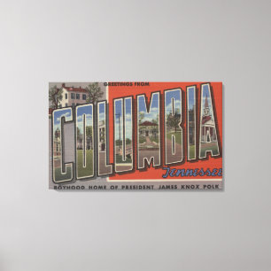 Toile Colombie, Tennessee - grandes scènes de lettre