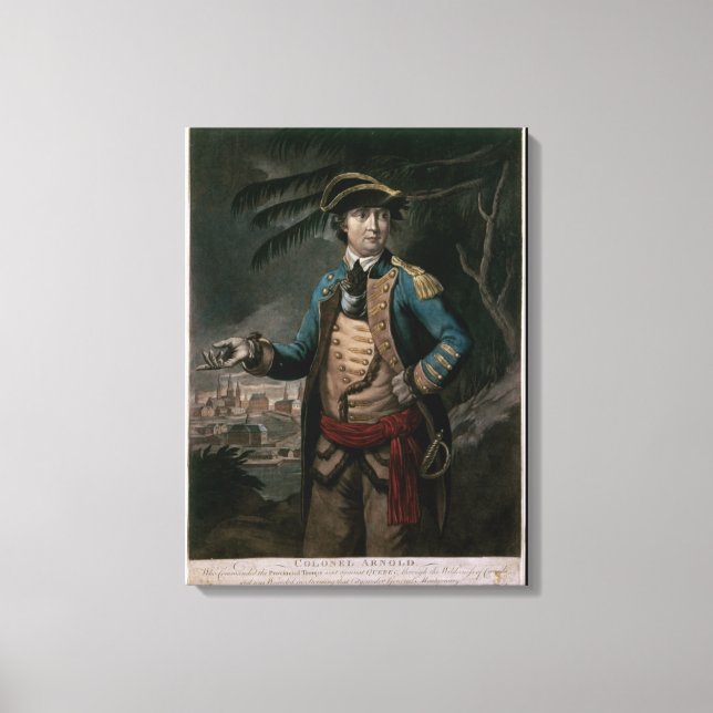 Toile Colonel Benedict Arnold, pub. Londres, 1776 (Recto)