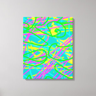 Toile Color My Dreams Scribble Motif Expressive Artsy