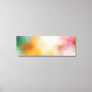 Toile Coloré rouge Abstrait rose jaune bleu