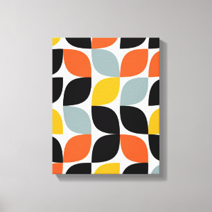 Toile Coloré, unique, tendance, concept de feuille urbai