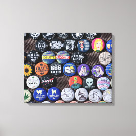 Toile Coloré Vintage Retro Badge Collection