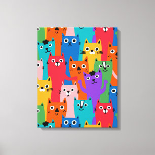 Toile Colorful cats