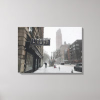Columbus Avenue Liqueur Store NYC Snowstorm Winter