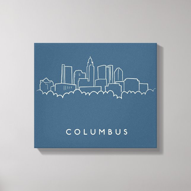 Toile Columbus, Ohio Skyline (Recto)