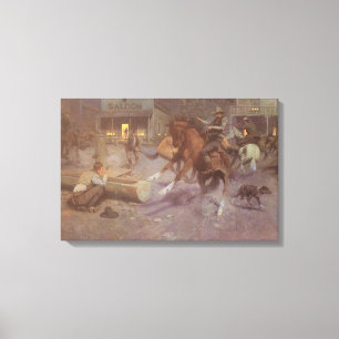 Toile Combat au Roundup Saloon par Bill Gollings