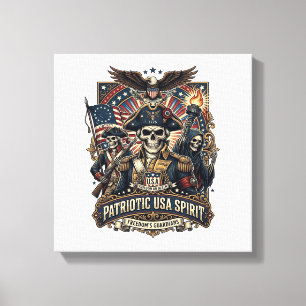 Toile Commandant de crâne colonial patriotique Dark Patr