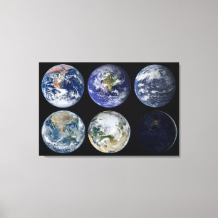 Toile Comparaison D'Image De Vues Iconiques De La Planèt