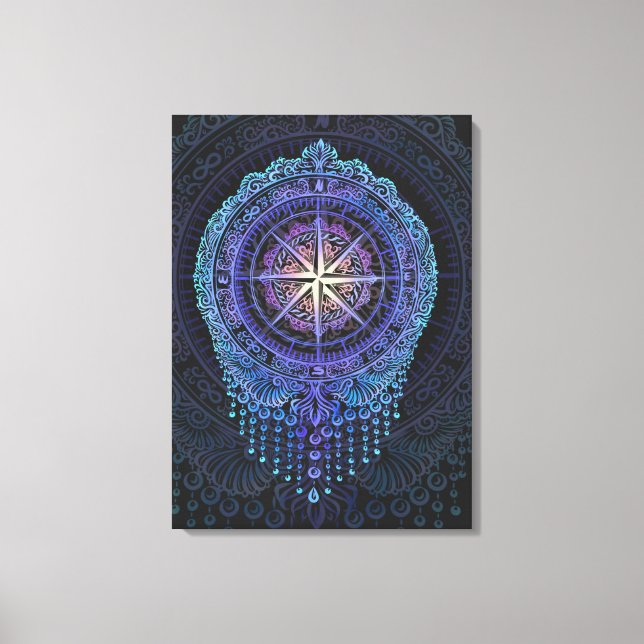 Toile Compas céleste Mandala (Recto)