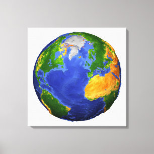 Toile Complétez La Terre Avec Des Données Topographiques
