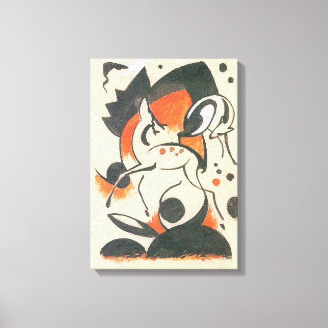 Toile Composition avec deux cerfs de Franz Marc (Recto)