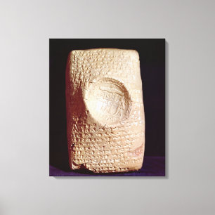 Toile Comprimé avec l'inscription cunéiforme