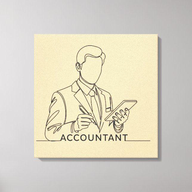 Toile comptable, une ligne d'art, avec texte et couleur (Recto)