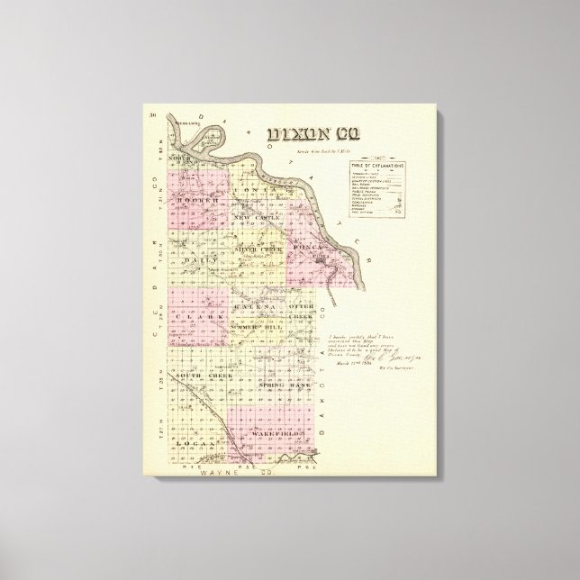 Toile Comté de Dixon, Nebraska (Recto)