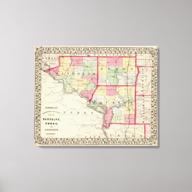 Toile Comtés de Randolph, Perry, Jackson (Recto)