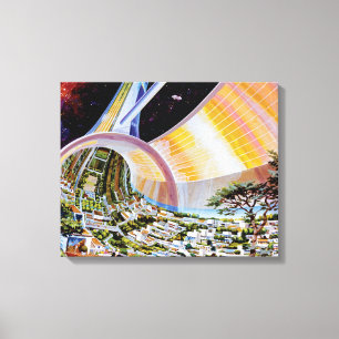 Toile Concept artistique de colonie d'habitat de la stat