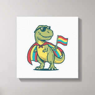 Toile Conception de chemise vectorielle de dinosaure de