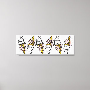 Toile Conception de crème glacée avec cône de crème glac