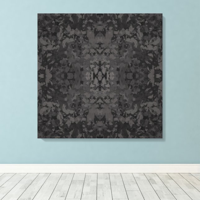 Toile Conception de design graphique abstrait noir et gr (Insitu (Plancher de Bois))