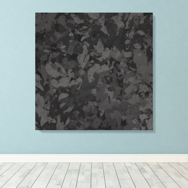 Toile Conception de design graphique abstrait noir et gr (Insitu (Plancher de Bois))