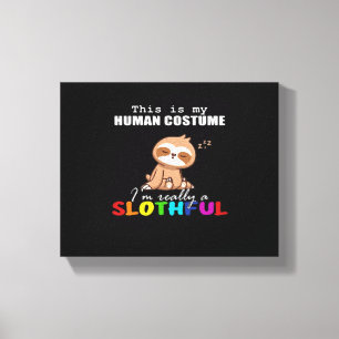 Toile Conception de paresseux d'Halloween, c'est mon cos