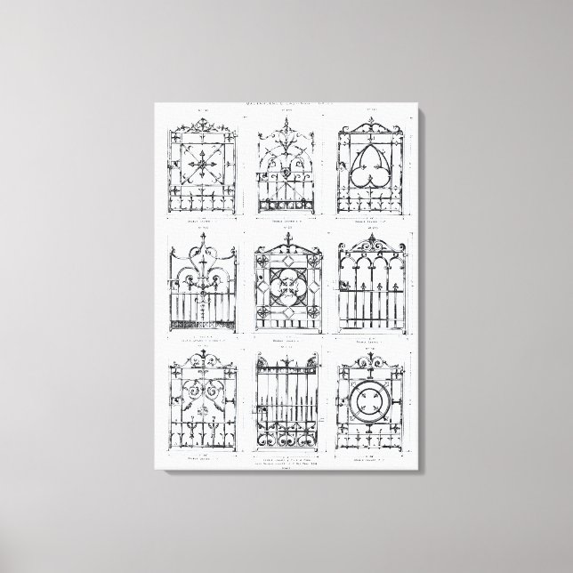 Toile Conception de rails en fonte, de 'Macfarlane's (Recto)