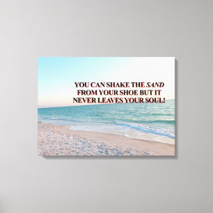 Toile Conception de rivage soulful secouez le sable