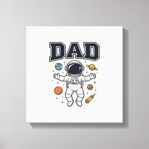 Toile Conception de T-shirt Vector Space Astronaute Papa