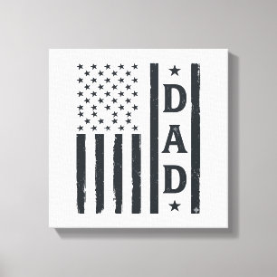 Toile Conception de vecteur de drapeau américain de papa