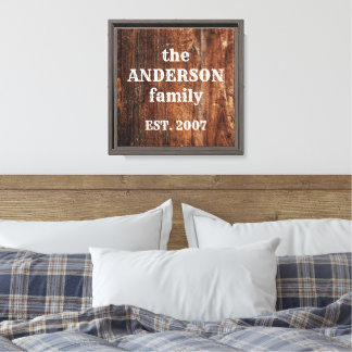 Toile Conception personnalisée en bois rustique