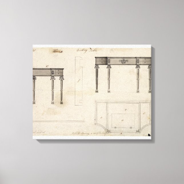 Toile Conception pour une table d'écriture (stylo et enc (Recto)