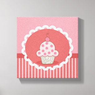 Toile Conception rose de petit gâteau