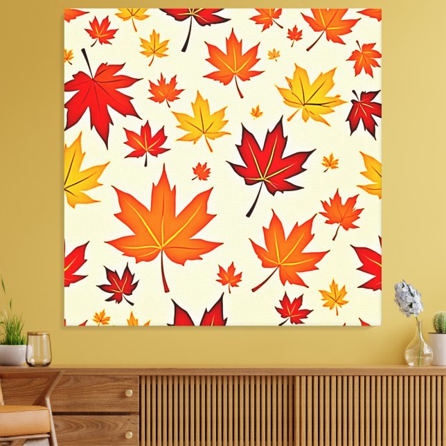 Toile Conception sans couture de feuillage d'automne (Insitu(Salon))